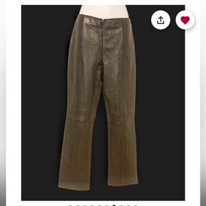 Vakko Sport black Leather Trousers 90s vintage